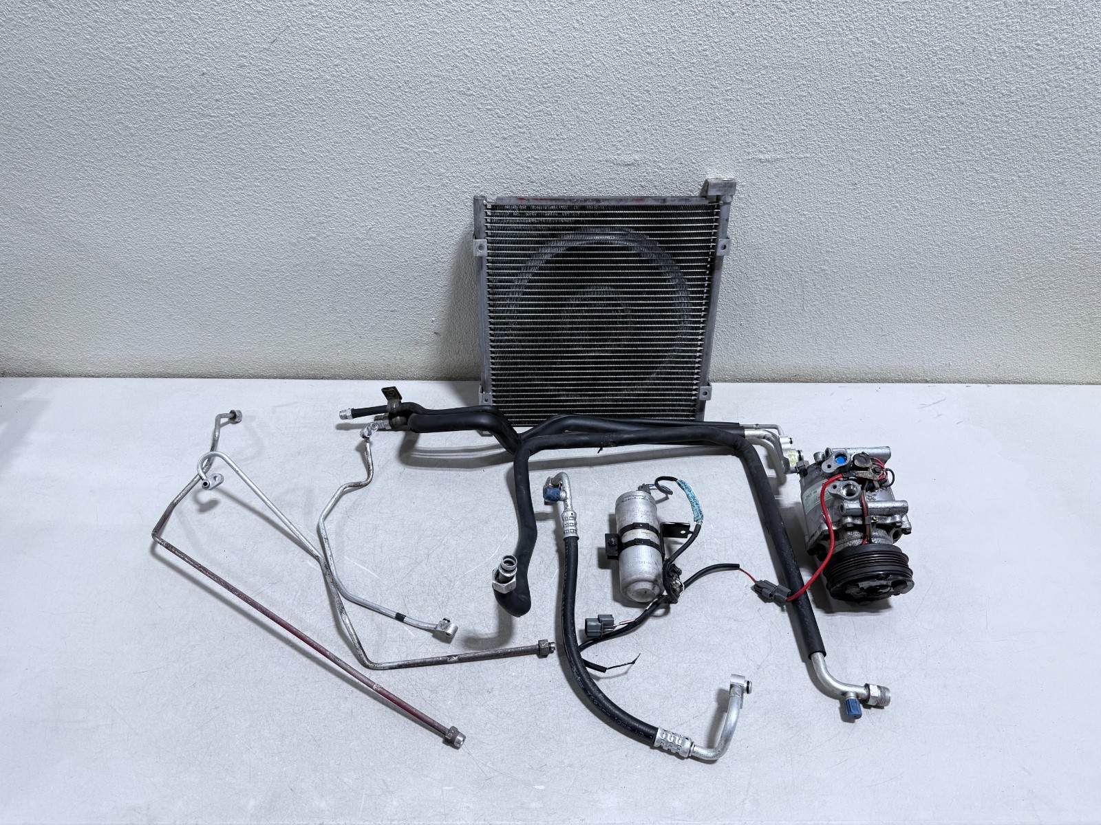 96-00 Honda Civic Complete AC Line Set Condenser Hoses Compressor OEM #6675