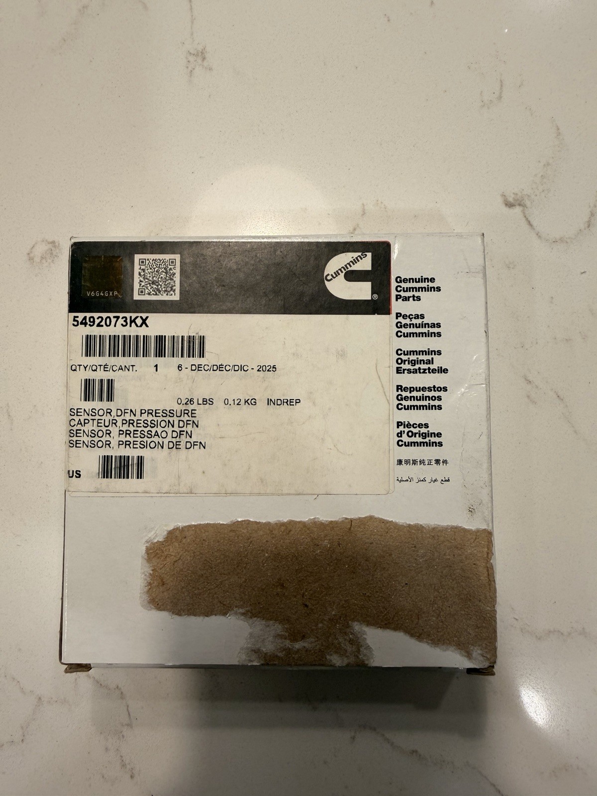 Cummins Differential Pressure Sensor 5492073KX