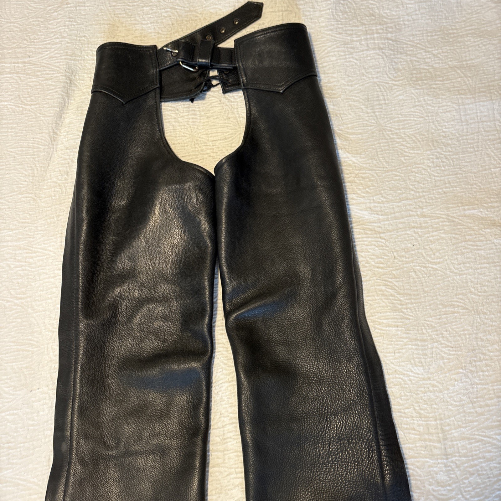 Fox Creek Motorcycle Leather Chaps Medium Long