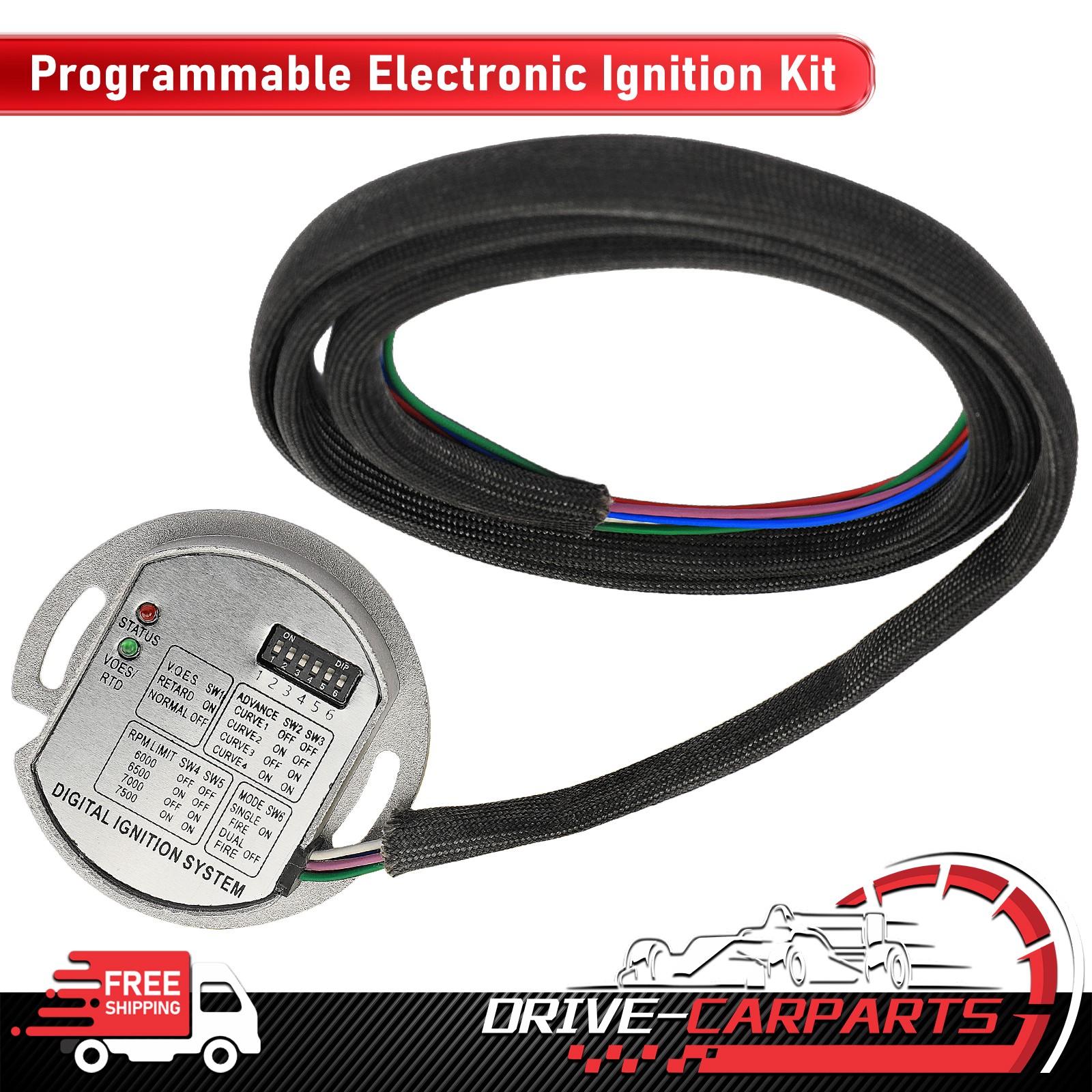 70-98 For Dynatek D2Ki-5P 2000i Harley Ignition Coil Kit w/ D2Ki-1P & DC6-5 coil