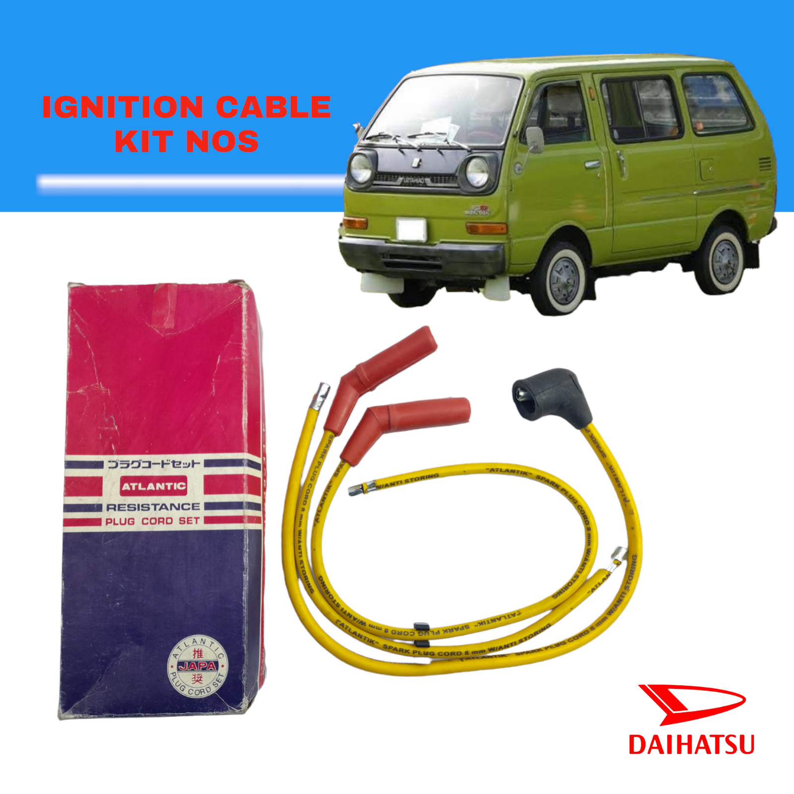 Daihatsu Hijet S38 1971 – 1981 Ignition Cable Kit NOS 19901-87501-000