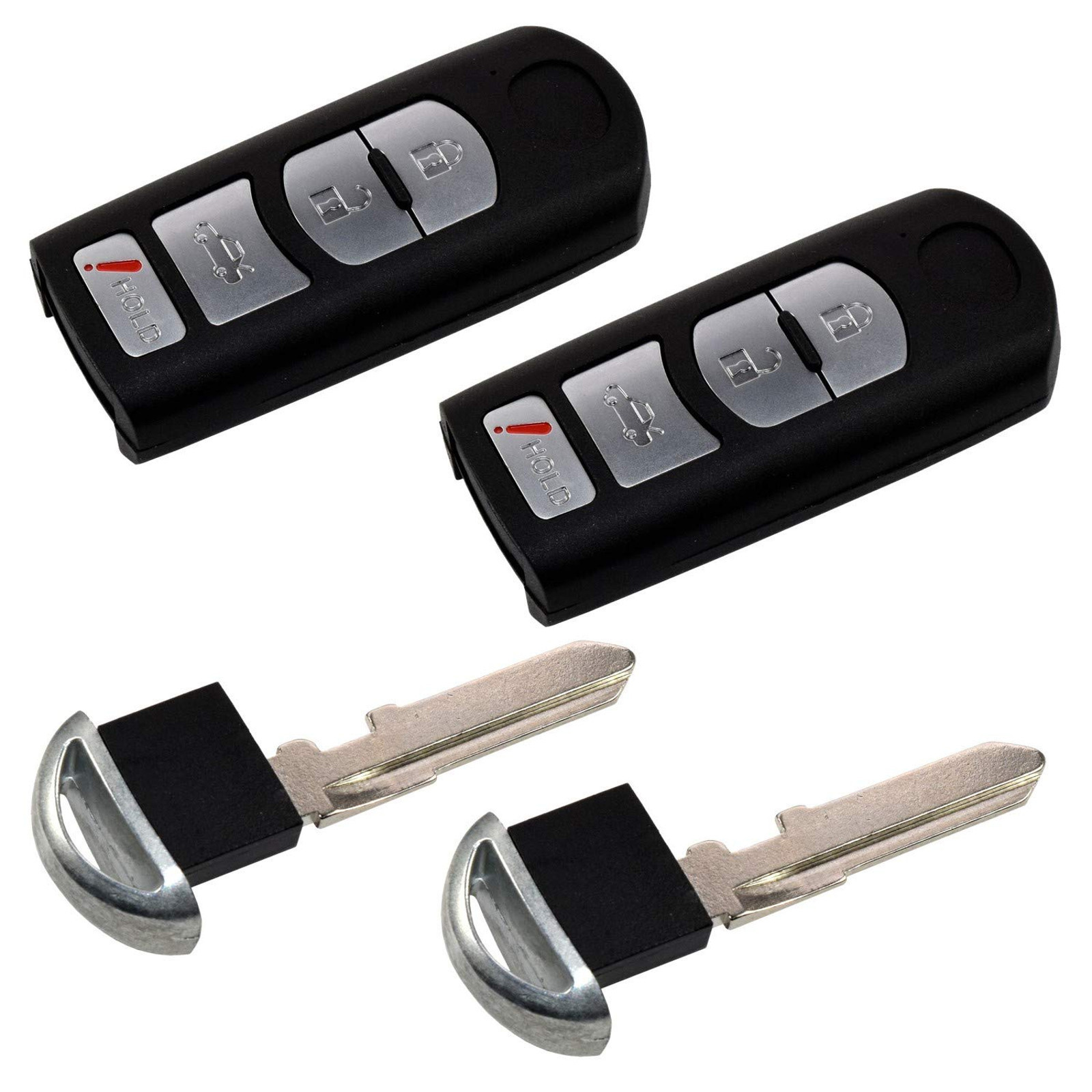 2-Pack HQRP Remote Key Fob Shell Case Keyless Entry for Mazda 3 6 CX3-CX9 09-16