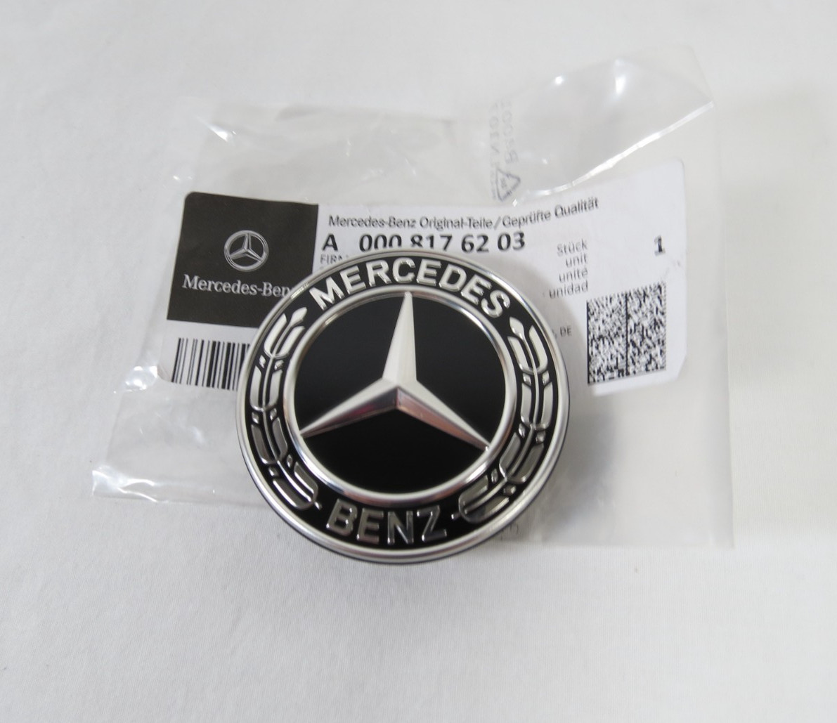 2020-2026 Mercedes CLA250 Front Black Emblem Bumper Badge Star Logo Genuine OEM