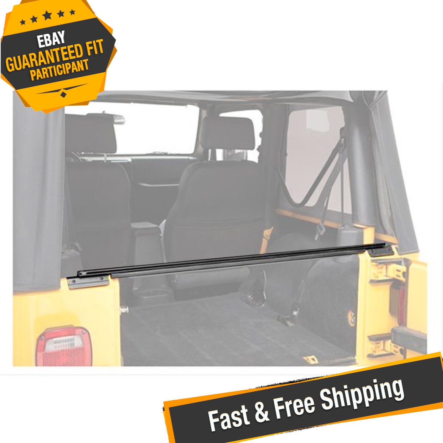 Bestop 52601-01 Black Tailgate Bar Kit for 2007-2018 Jeep Wrangler JK