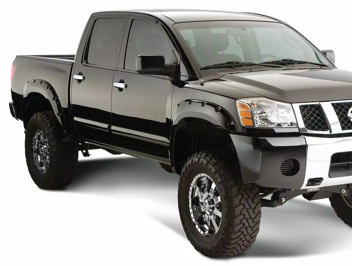 Husky Pocket Style Fender Flares Fits 04-15 Nissan Titan w/Bedside Lockbox 4pc