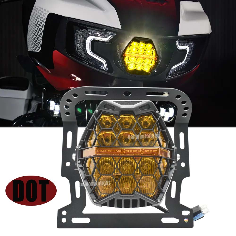 New Honeycomb LED Headlight For Indian Challenger /Dark Horse /Limited 2020-2025