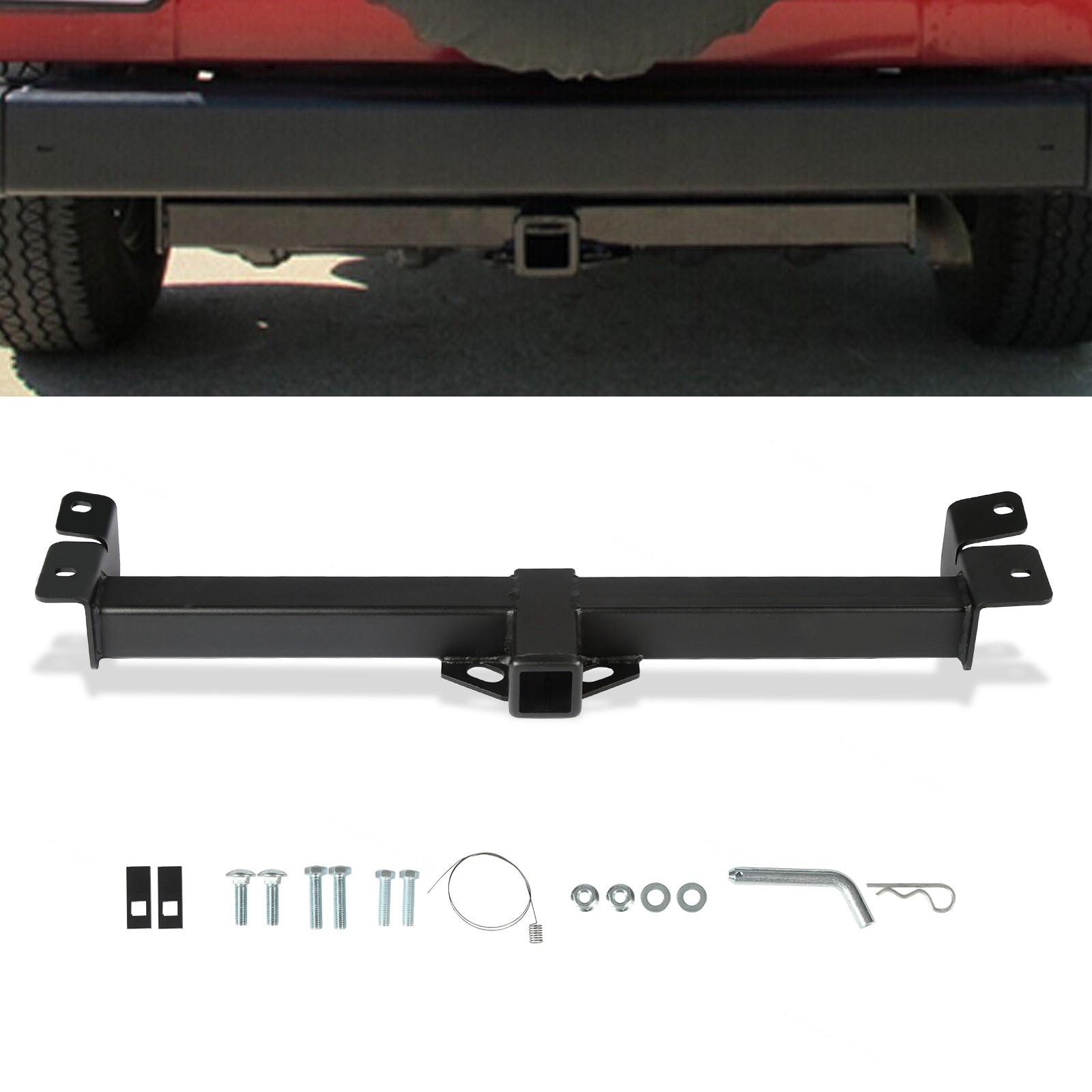 Fits 1997-2006 Jeep Wrangler TJ Class 3 Steel Trailer Hitch Receiver 2