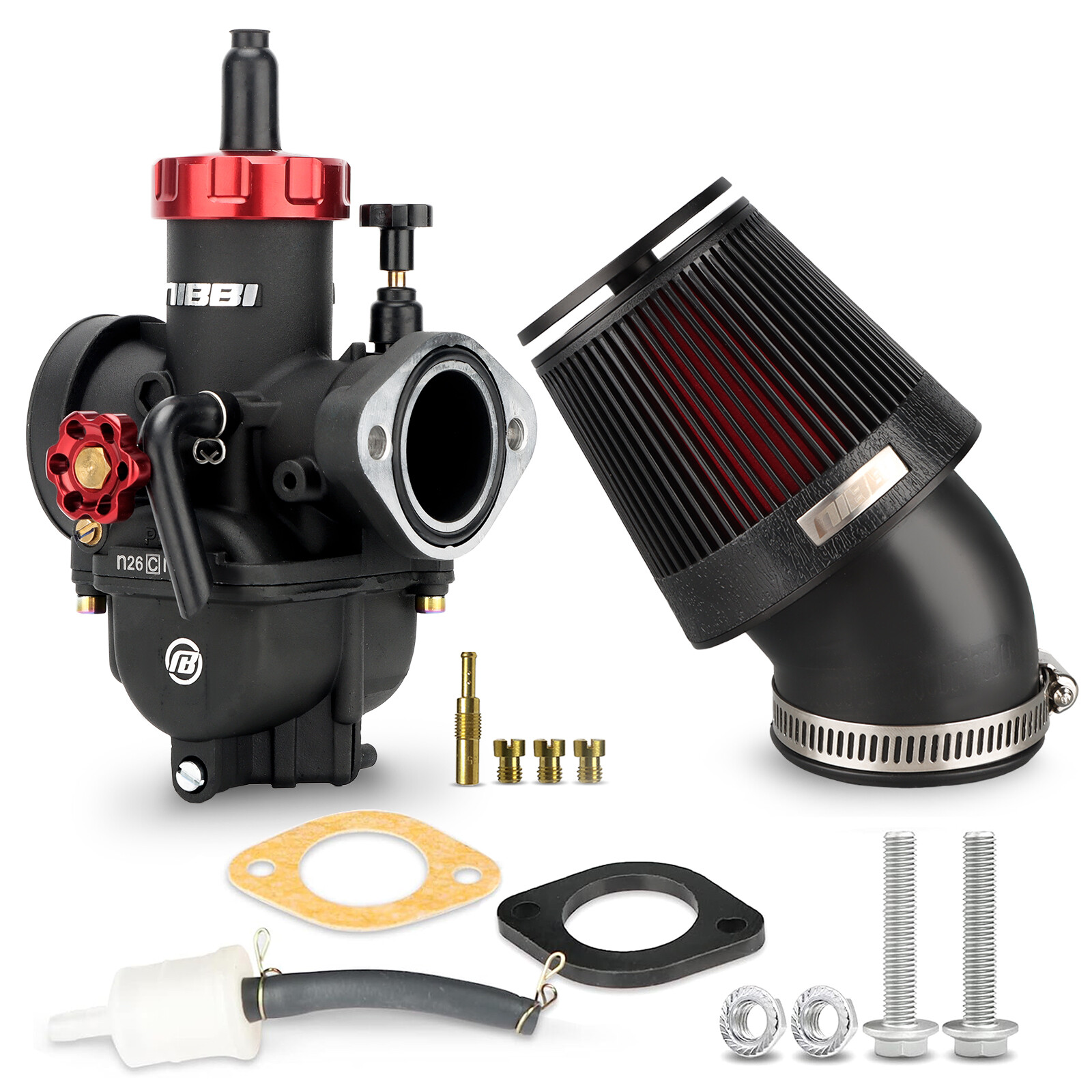 NIBBI PE 26mm Flange Racing Carburetor w/ Filter For 4T CG 175cc 200cc Dirt Bike
