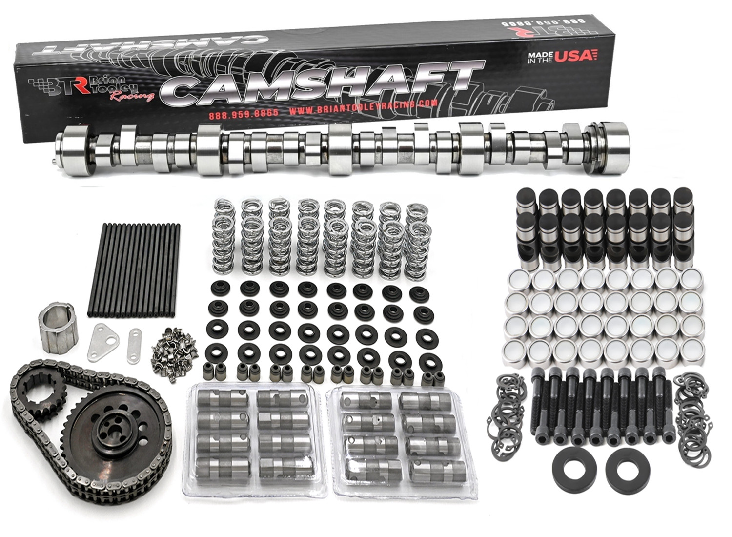 BTR Red Hot Cam Kit LS7 Lifters Timing Trunnion .660 Springs 5.3L 6.0L 6.2 +50HP