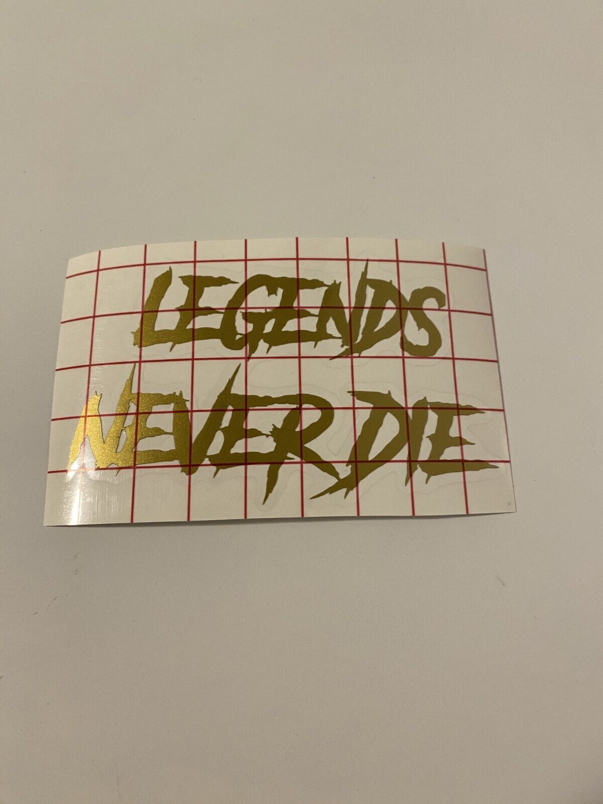 Legends Never Die Car Decal (GOLD)