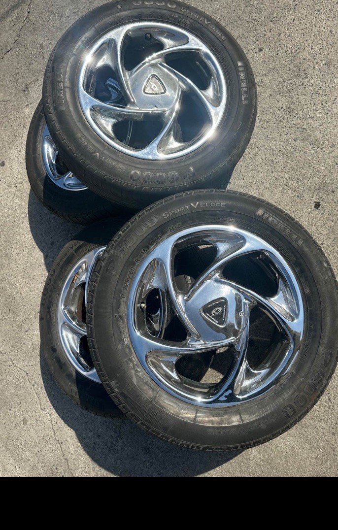 Vtg Rare Delgado Premium Alloy PIRELLI Wheels Set Of 4