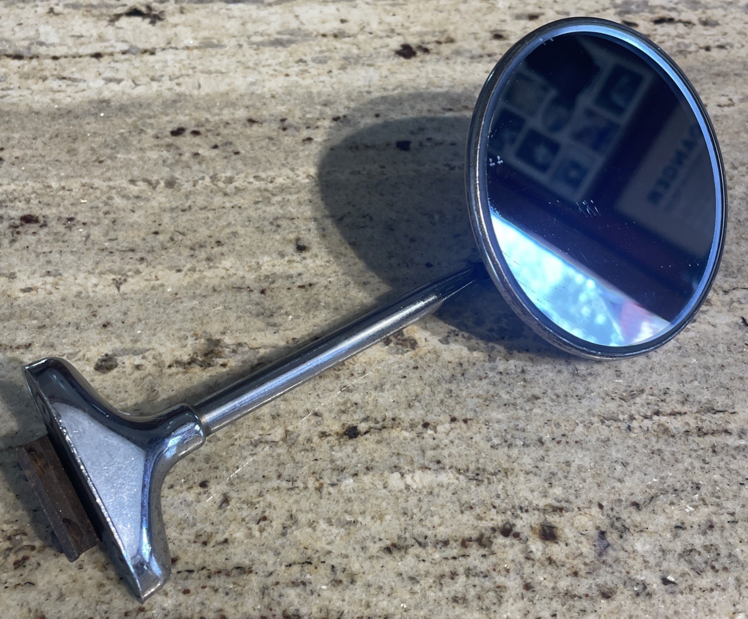 Vintage Classic Car Yankee Side View Clamp-On Mount Mirror (Chrome) Rat Rod, Etc