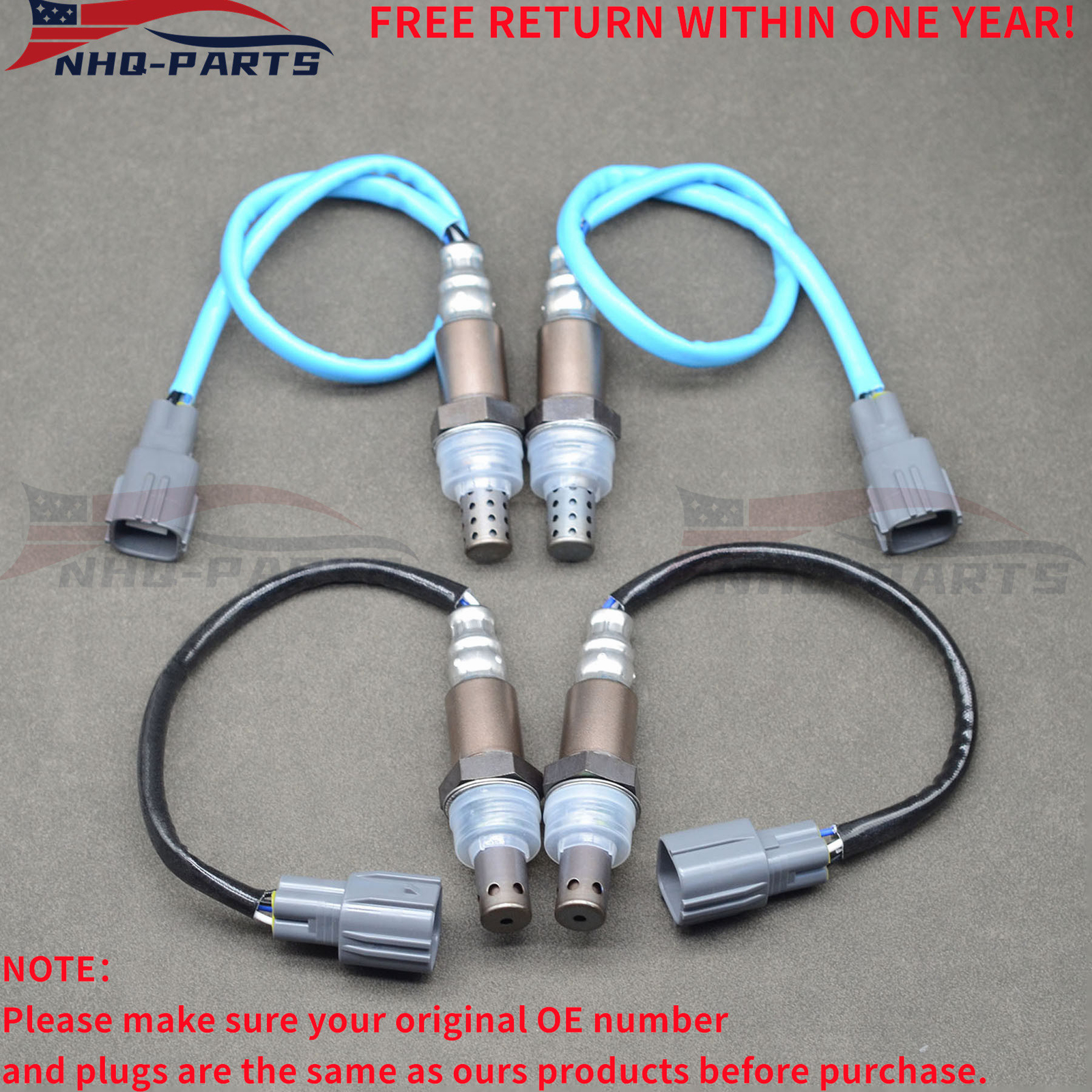 4PCs Oxygen Sensor Upstream + Downstream For 2006-2007 Subaru B9 Tribeca 3.0L US