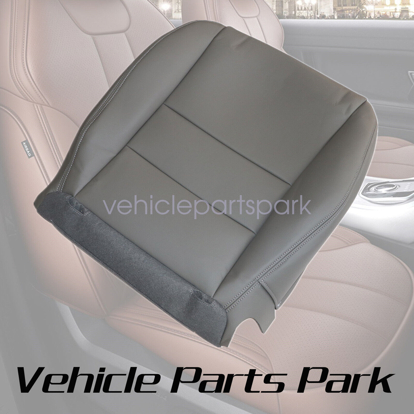 For 2003 2004-2007 Honda Accord 4-Door Driver Bottom Leather Seat Cover Gray