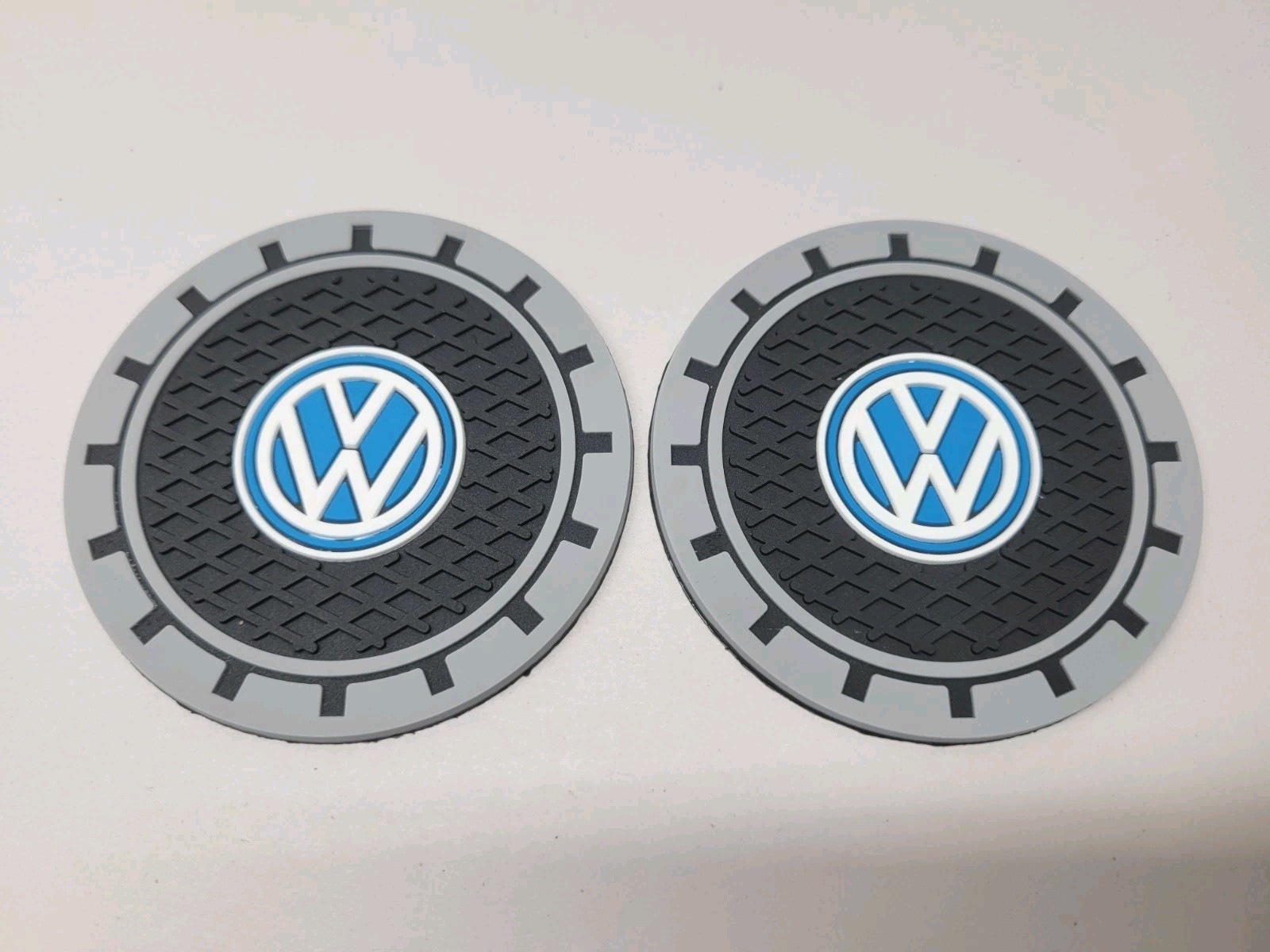 Volkswagen Non-Slip Car Cup Holder Coaster Set VW NEW