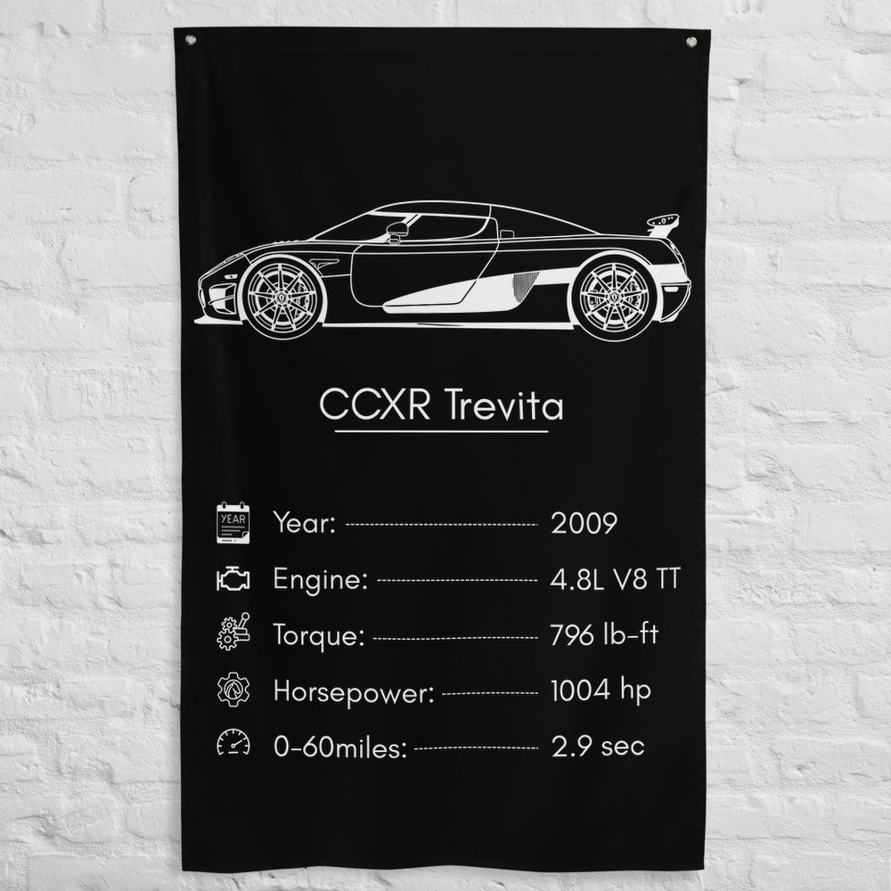 CCXR Trevita 2009 Car Silhouette Flag 3x5 ft Garage Banner Man Cave Wall Decor