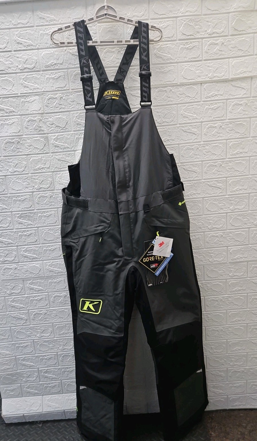 New Klim Klimate Bib Asphalt Mens Size XL
