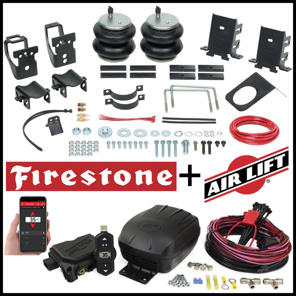 Firestone Rear Air Spring Bags / Air Lift Compressor Kit 2011-16 Ford F250 F350
