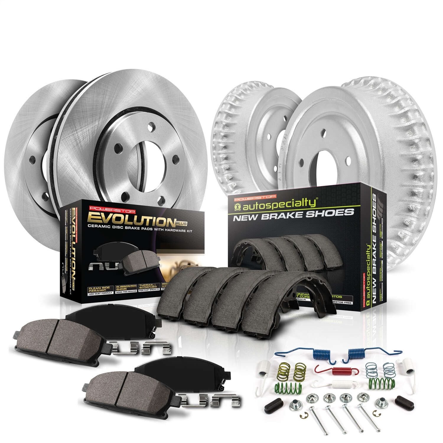 Power Stop Autospecialty OE Stock Replacement 1-Click Daily Driver Brake Kit