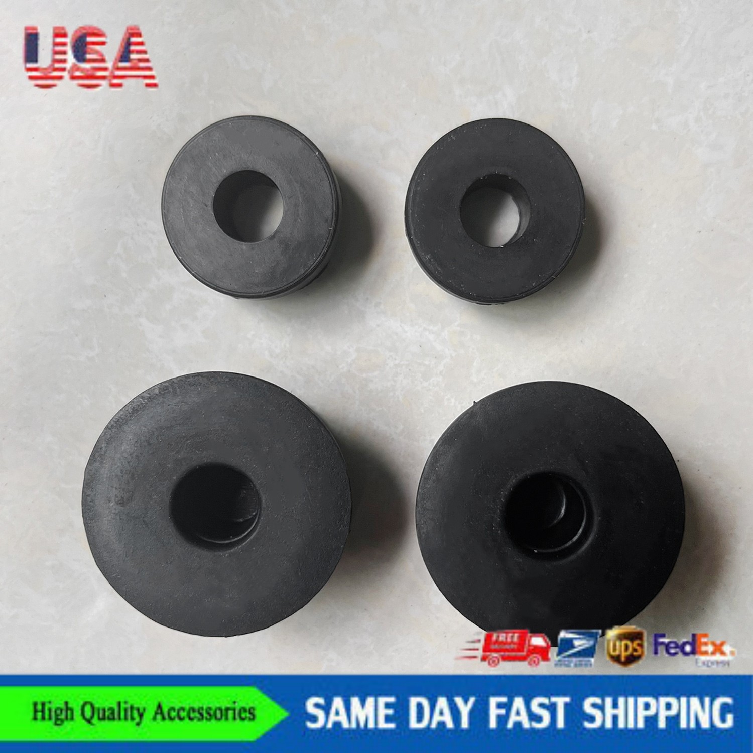 4Pcs For Honda Accord Civic Lower & Upper Radiator Rubber Mount Bushing Grommets