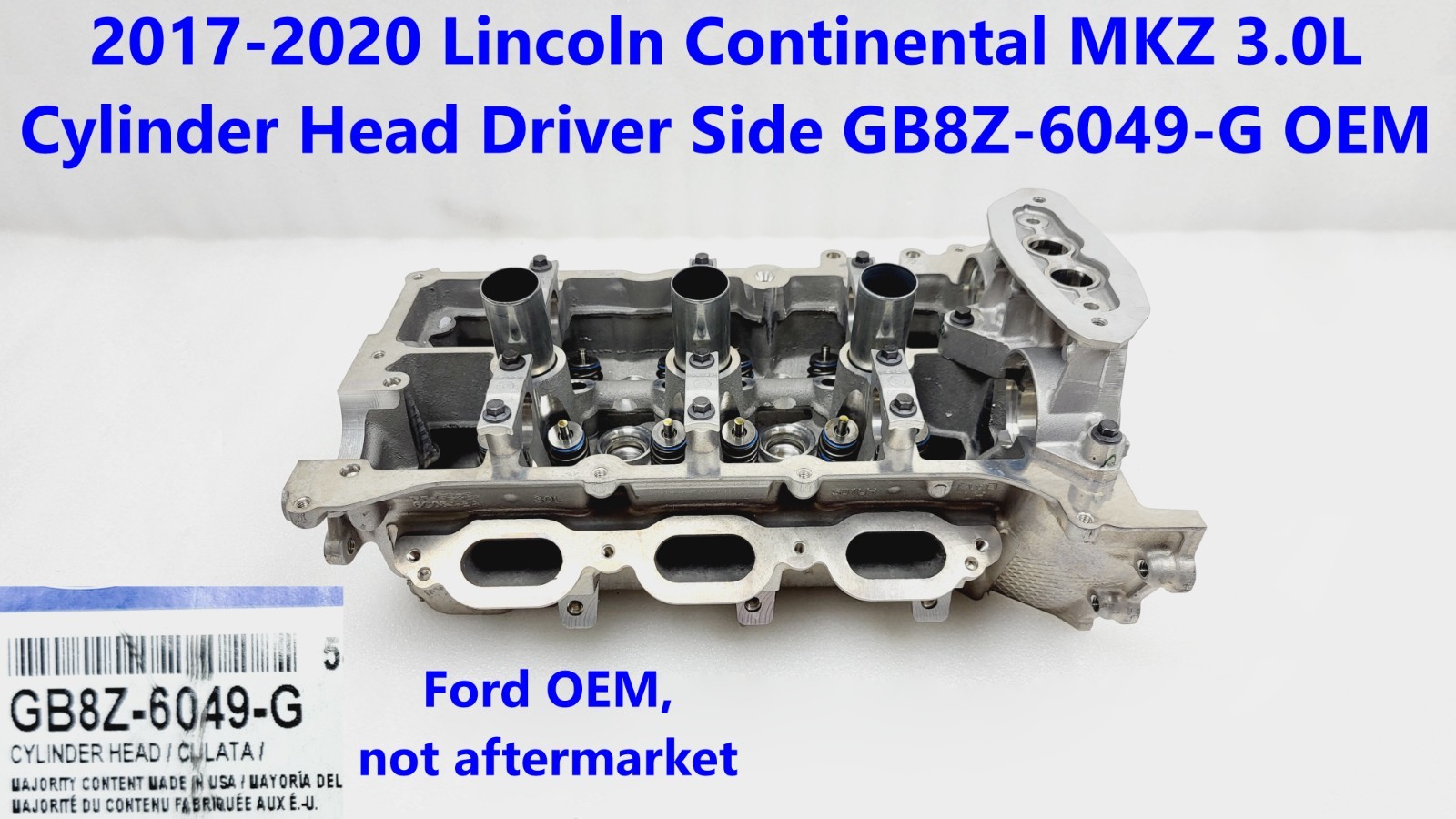 2017-2020 Lincoln Continental MKZ 3.0L Cylinder Head Driver Side GB8Z-6049-G