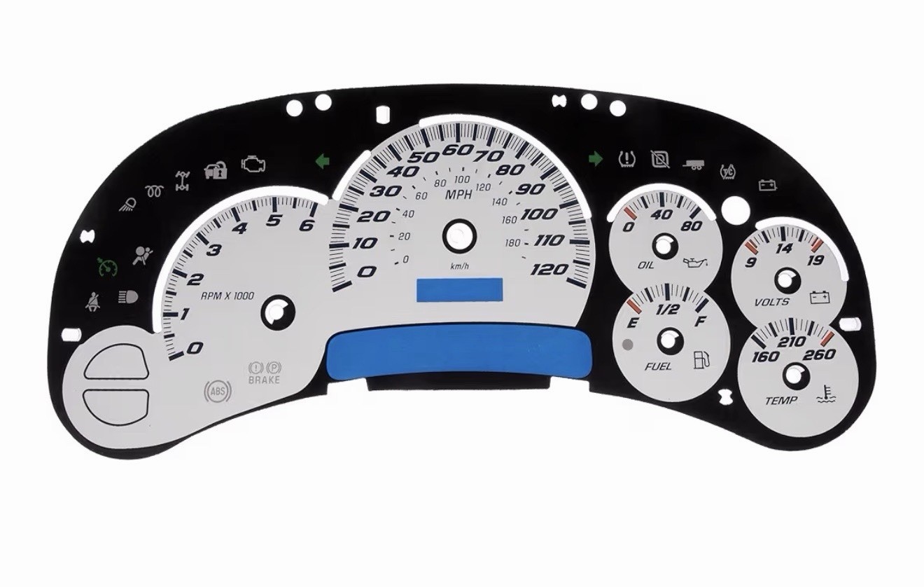 Dorman 10-0103B Instrument Cluster Upgrade Kit White Gauge Face