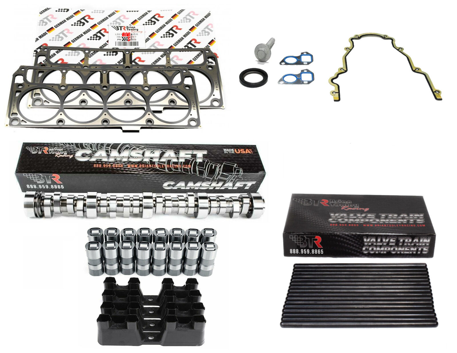 Brian Tooley Truck Norris Camshaft Install Kit w/ Lifters Trays Pushrods Gaskets
