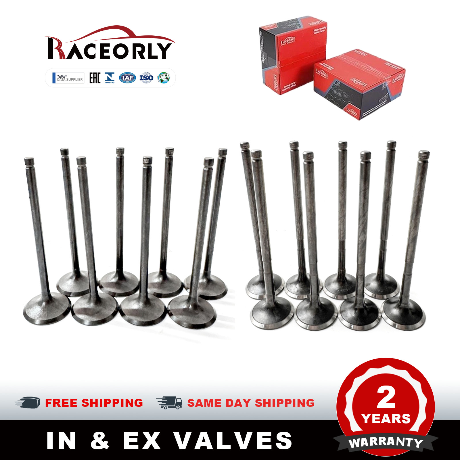 ENGINE 16x INTAKE & Exhaust VALVE SET For Jaguar XF Land Rover AJ200 204PT 2.0T