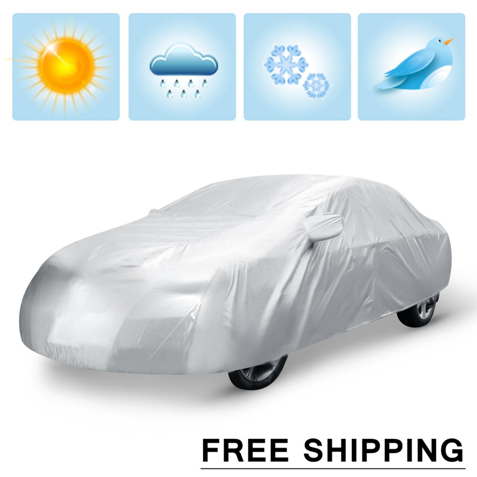 3L Waterproof Breathable Full Car Cover Sun Snow Dust Rain Resistant Protection 