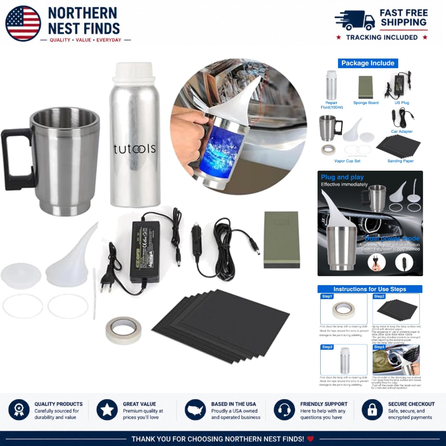 Ultimate 100ML Headlight Restoration Kit - Boost Visibility & Drive Safely