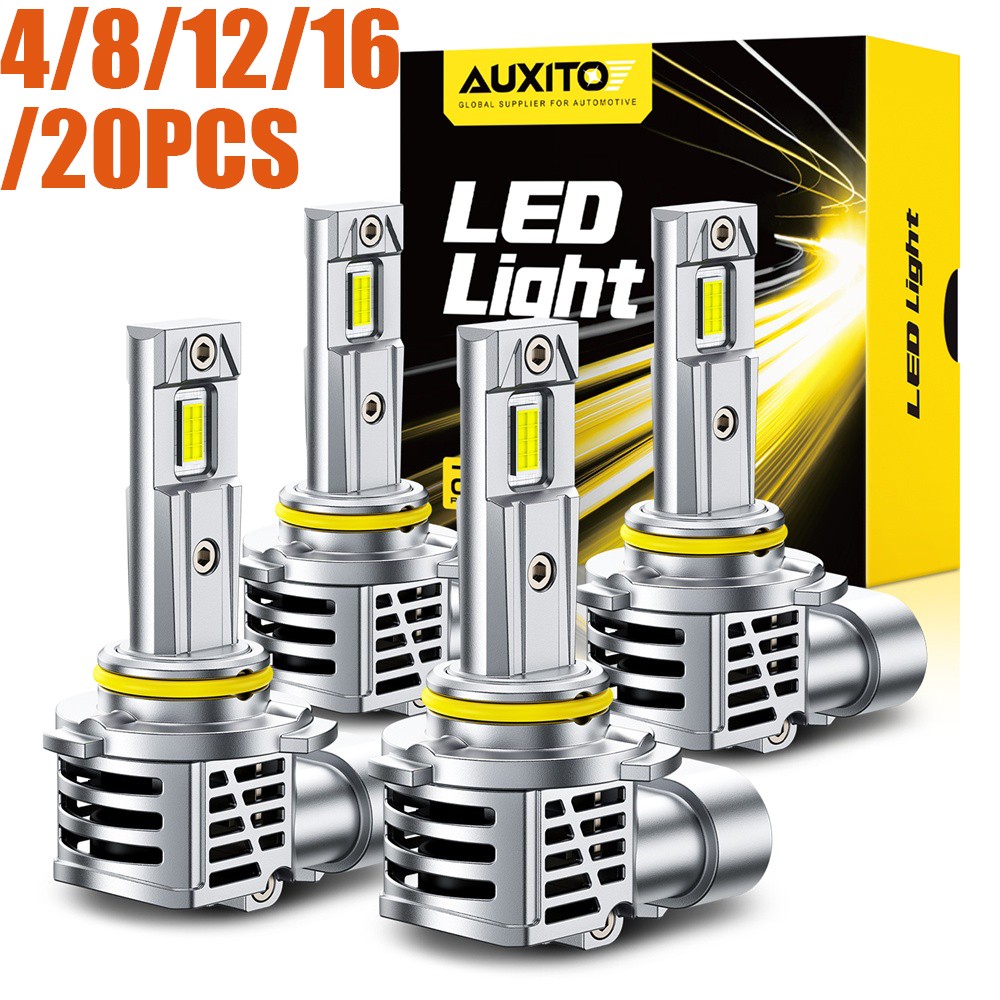 AUXITO 9005+9006 LED Headlight Bright Bulbs Kit HIGH/LOW Beam 6500K White4-20x