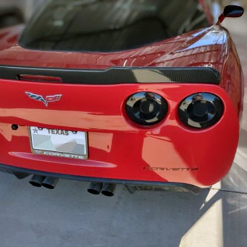 2005-2013 Corvette C6 GLOSS BLACK Plastic Letters Rear Bumper Emblem