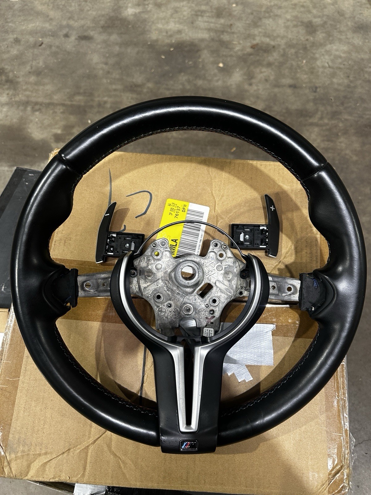 15-21 BMW F83 M4 M3 M2 Sport Steering Wheel w/Paddle Shifters Black OEM