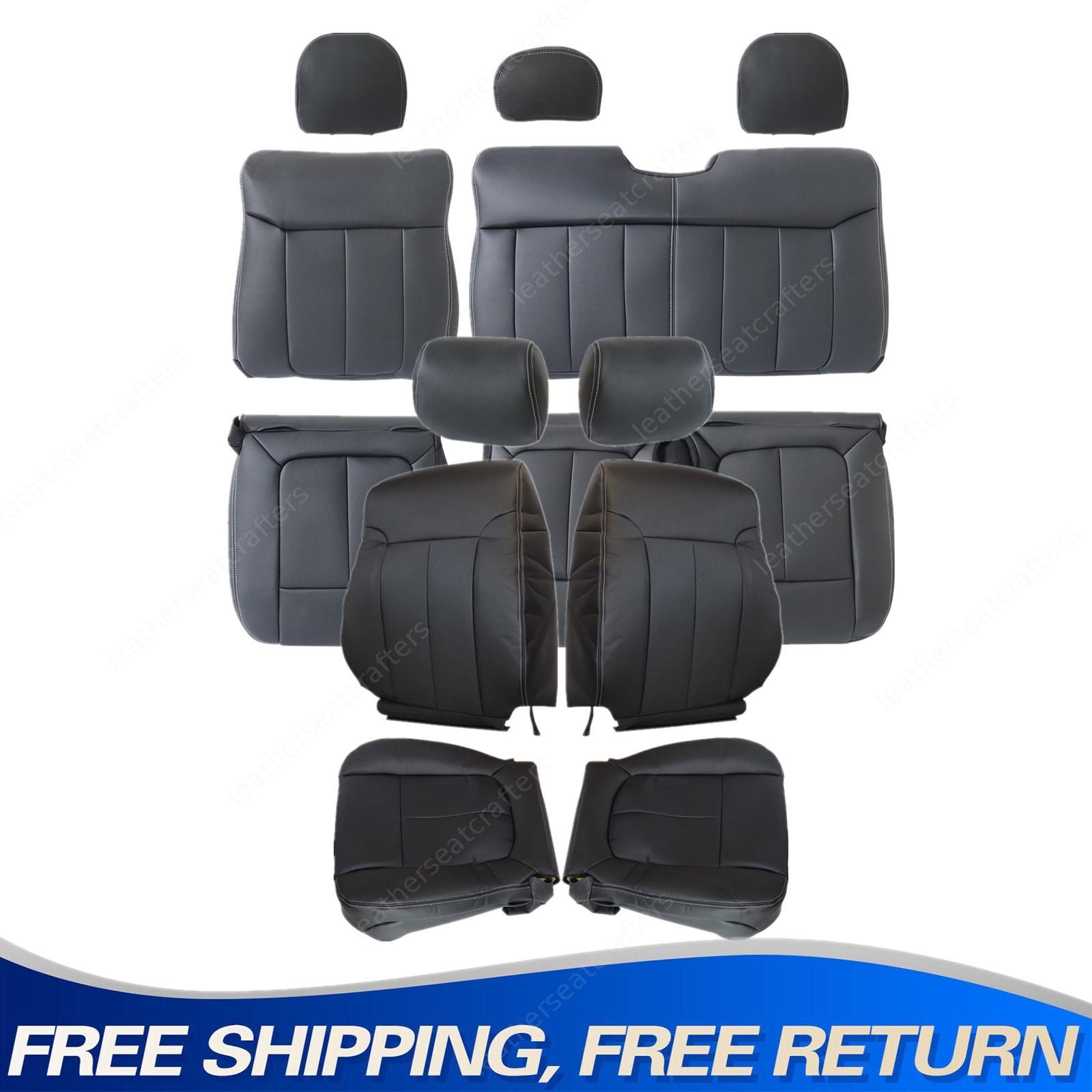 FOR 2009-14 FORd F150 Lariat FX4 FX2 Front & Rear Replacement SEAT COVER Black