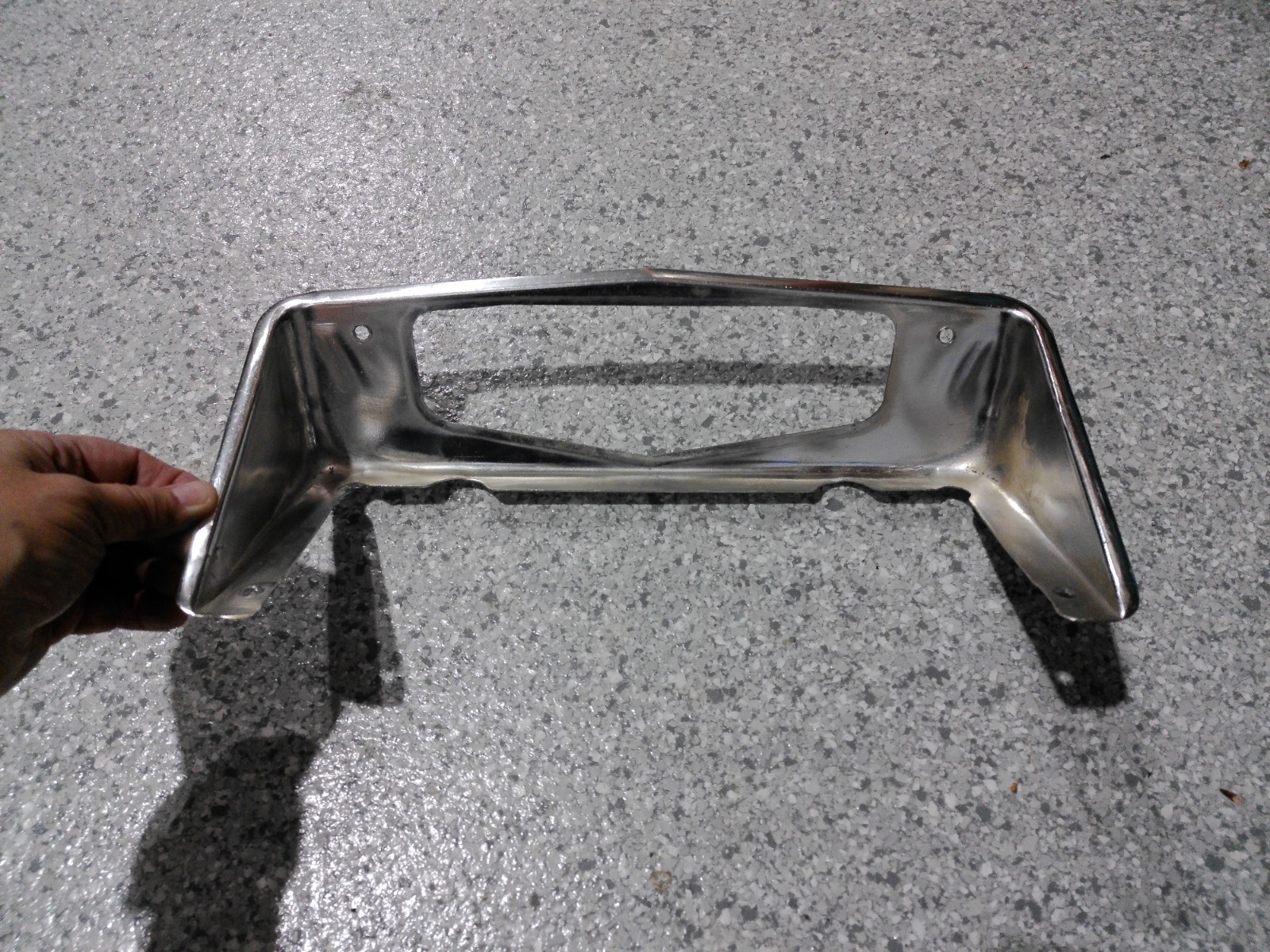 63-67 C2 Corvette Rear License Plate Bezel-GM #3797486--Survivor