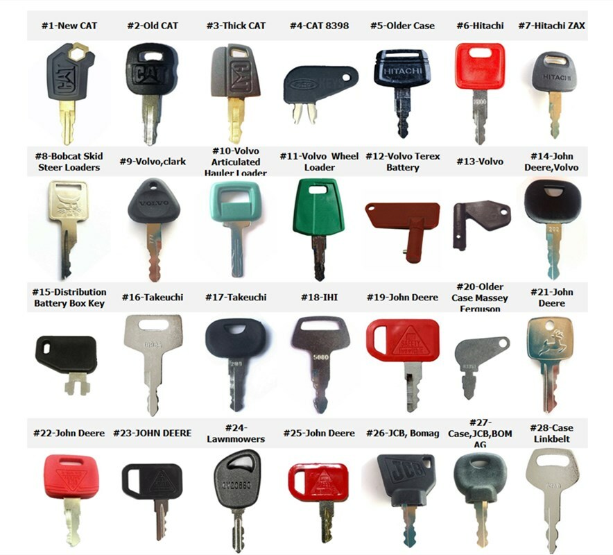 28 keys set fits John Deere dozers Tractor Loaders Backhoes Cole Hersee AT147803