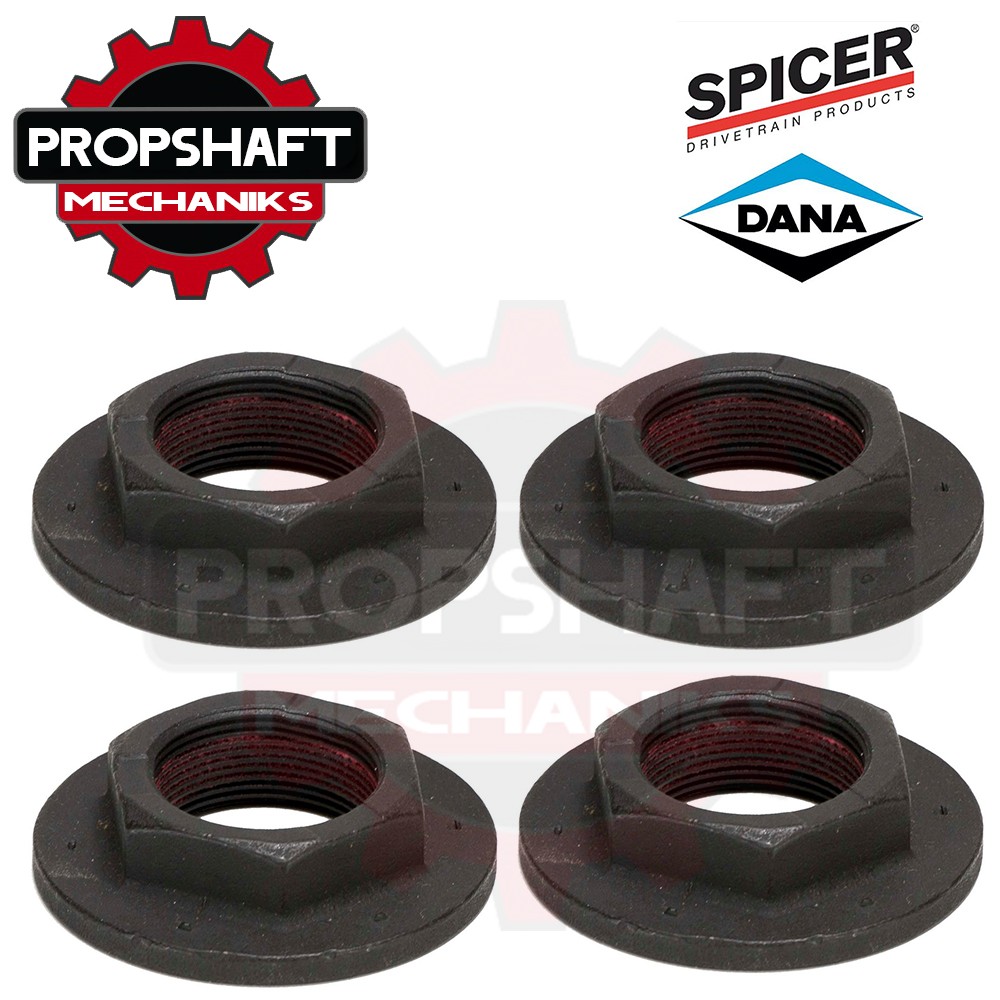Set of 4 x Spicer 20-74-91 Driveshaft Nuts 1610-1810 Series 1.250-18 Thread Size