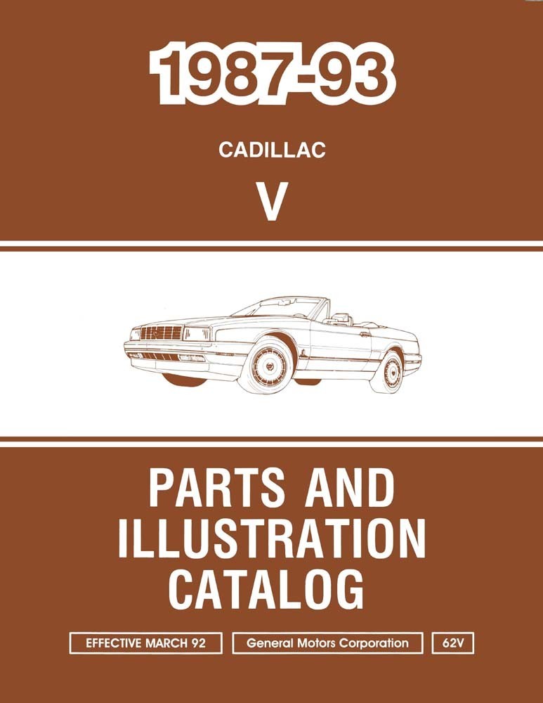 1987-1993 Cadillac Allante Parts Book