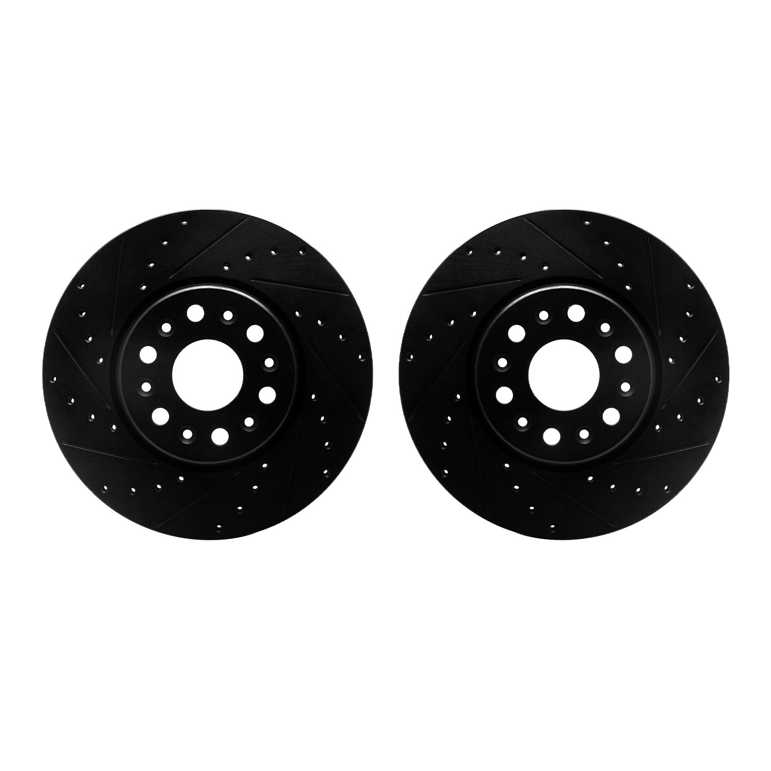Dynamic Friction 8002-48001 DFC Brake Rotors - Drilled & Slotted - Black