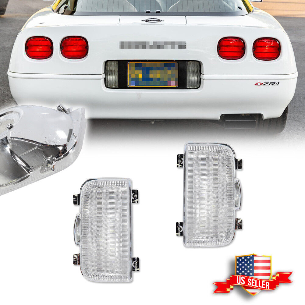 2PCS Clear Lens Tailgate Reverse Backup Lights Lamps for 1991-1996 Corvette C4