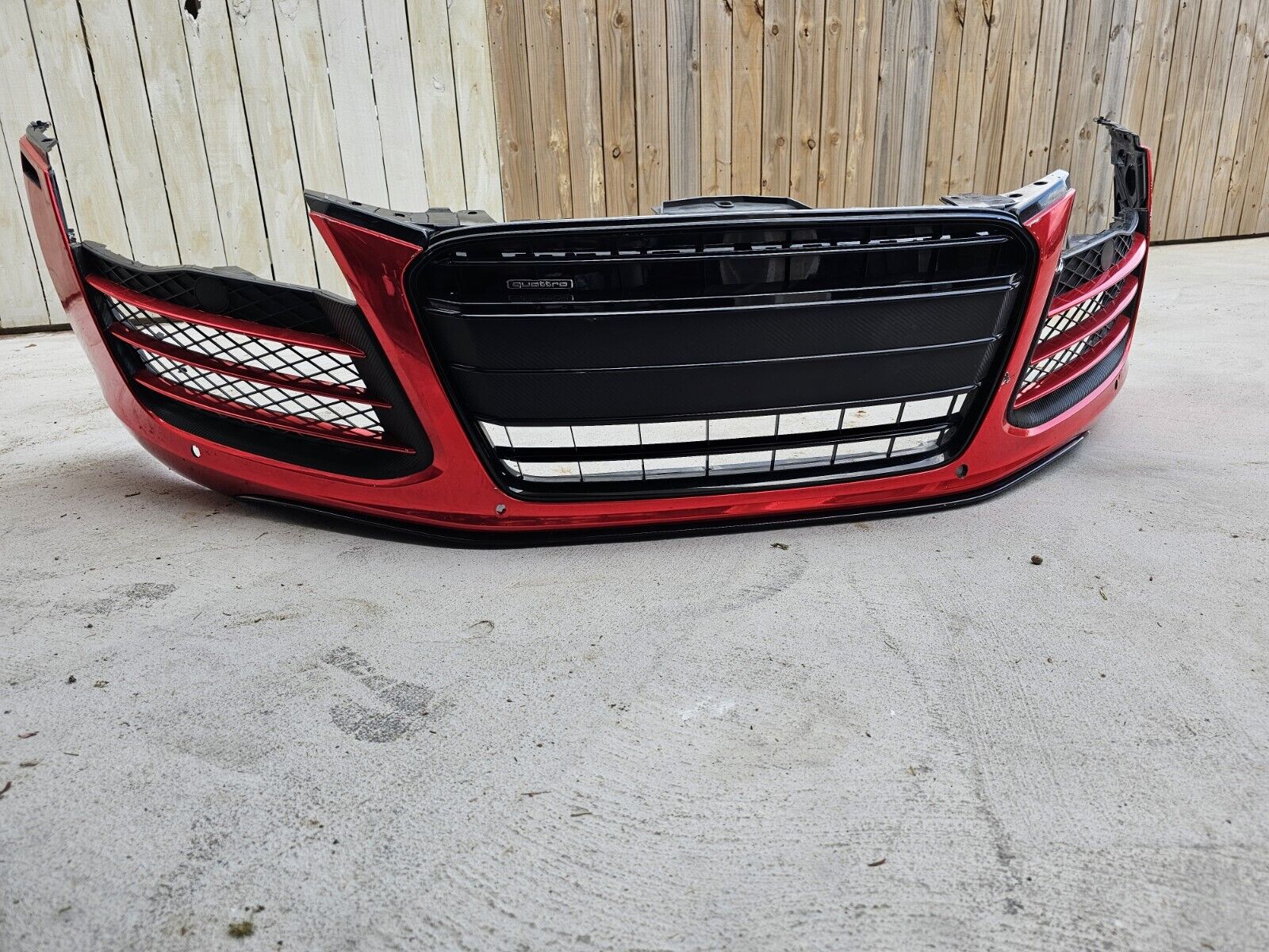 2014 Audi R8 V10 Red Vinyl Wrap Front Bumper 