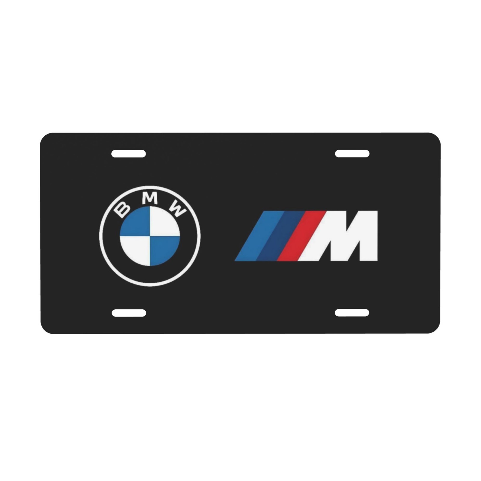 BMW 12 x 6 in License Plate Stamped Metal Tag for Car, Truck Black