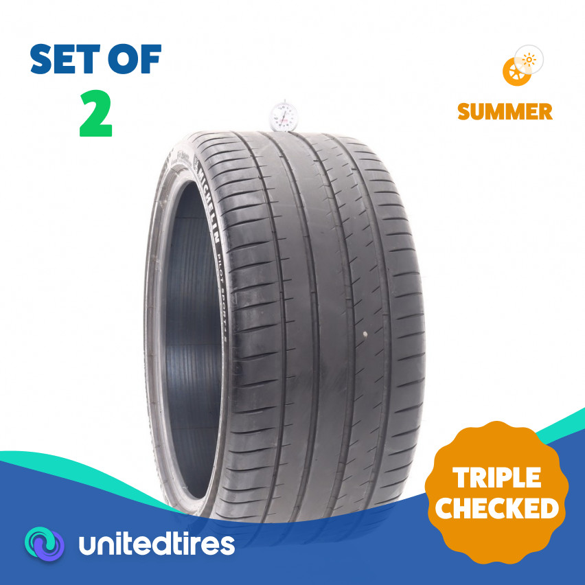 Set of (2) Used 295/30ZR21 Michelin Pilot Sport 4 S 102Y - 7.5/32