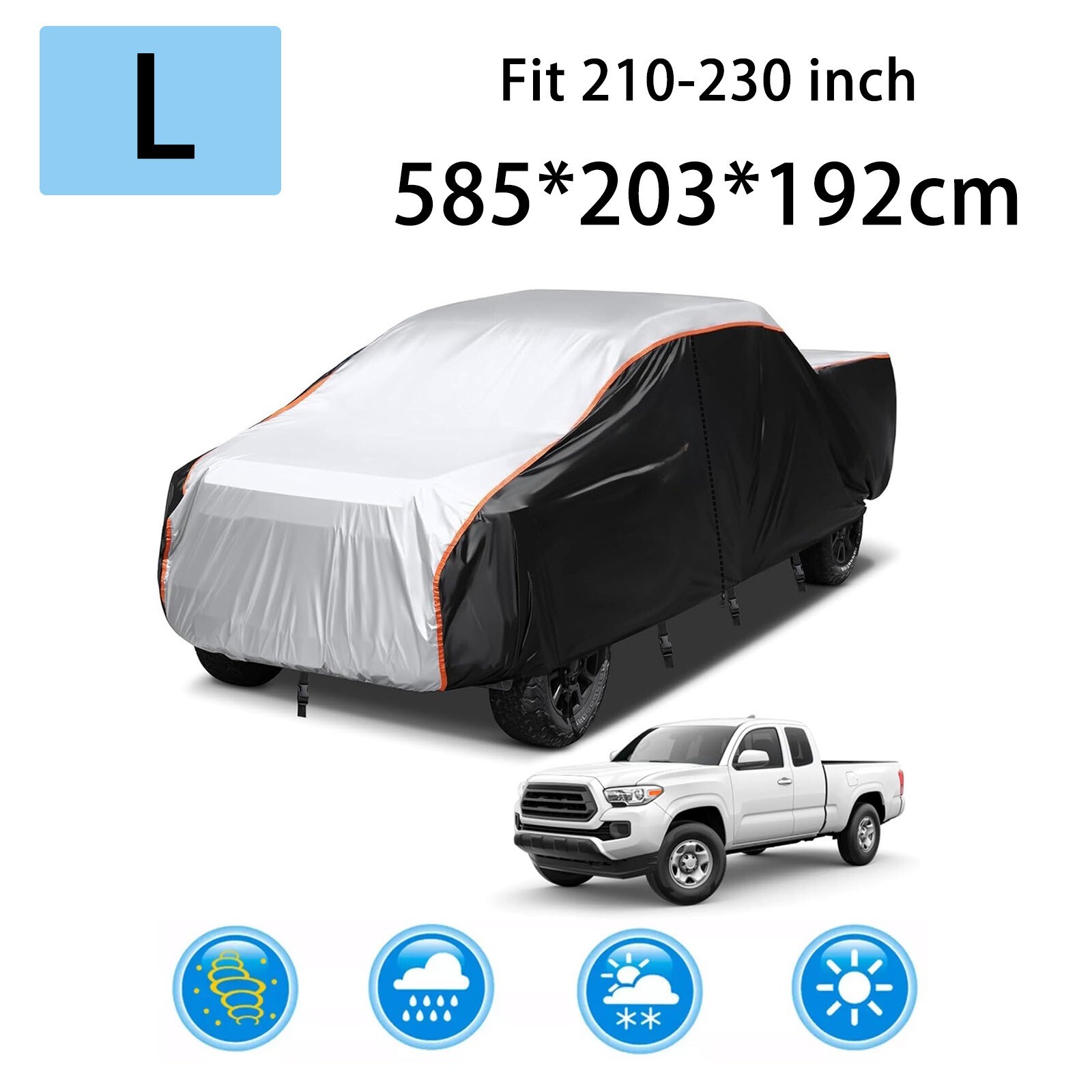 230 inch Full Outdoor Pickup Truck Car Cover Waterproof UV Protection For Toyota 230 inch Full Outdoor Pickup Truck Car Cover Waterproof UV Protection For Toyota