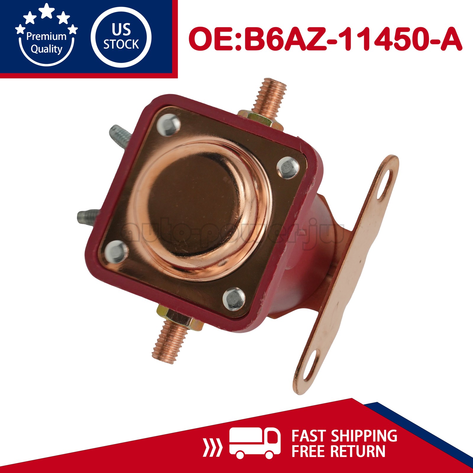 Red Solenoid Relay 12V Heavy Duty FIT FOR Ford Starter Car Truck - SW3 - SNL135