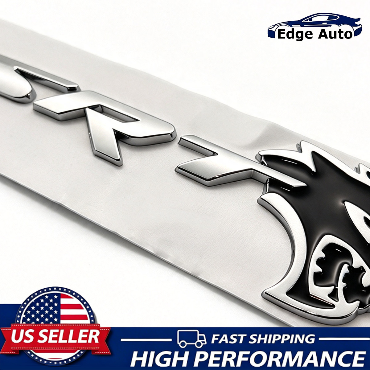 Chrome Black For SRT Hellcat Emblem Devil Cat Rear Tailgate Liftgate Badge Decal Chrome Black For SRT Hellcat Emblem Devil Cat Rear Tailgate Liftgate Badge Decal