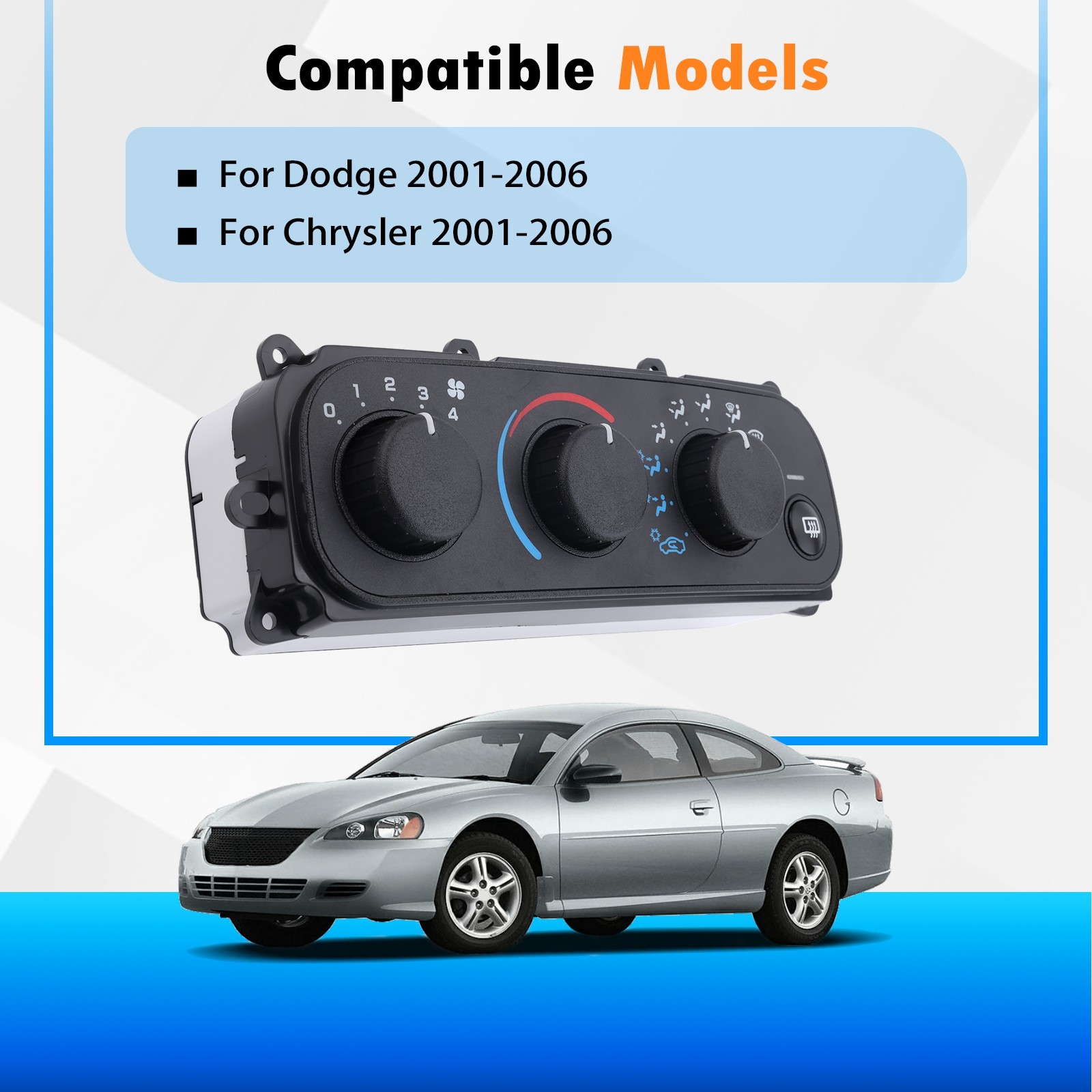 A/C Heater Climate Control Module For Dodge Chrysler 2001-2006 599-149 4596277AA