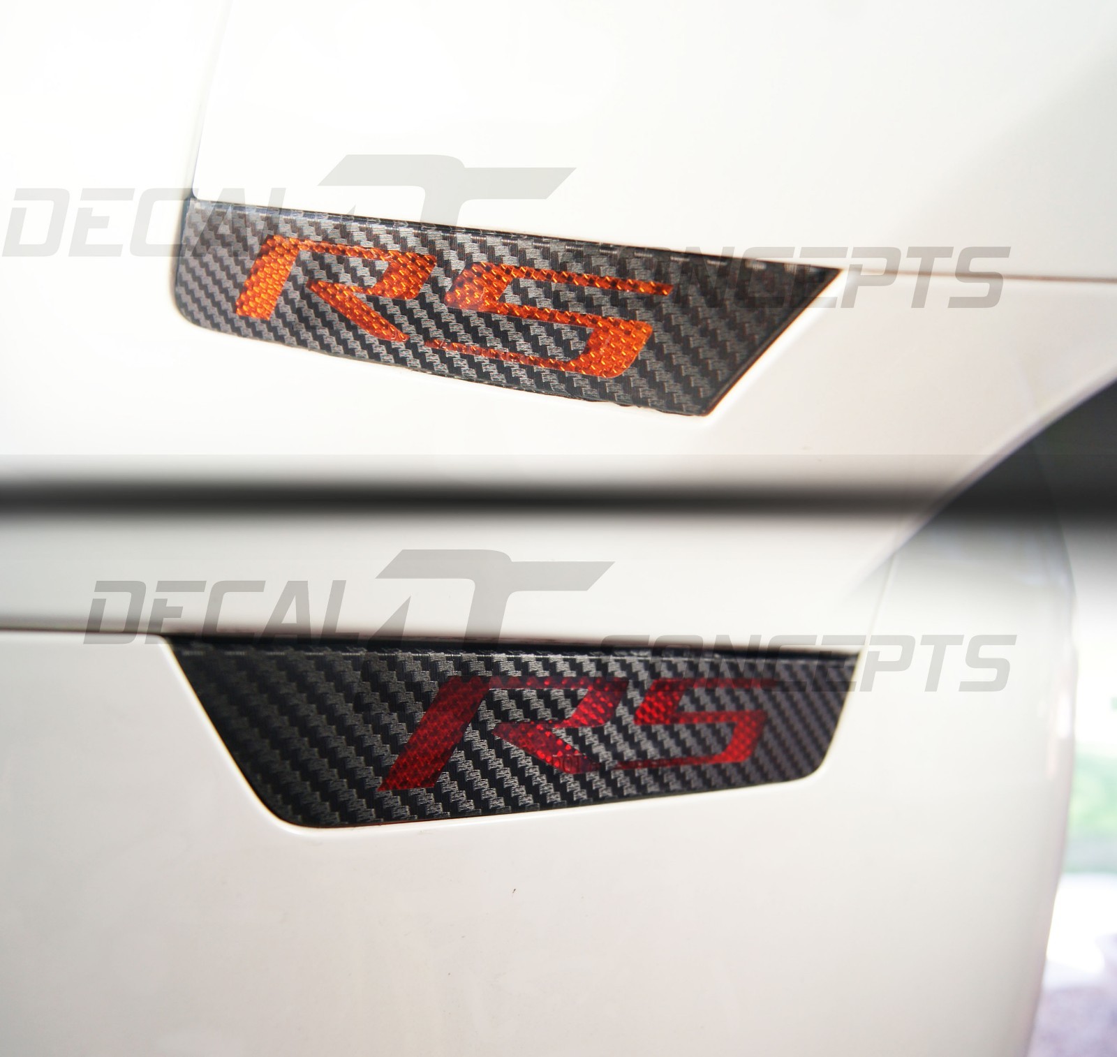 2010-2015 Camaro Side Marker RS Carbon Fiber Decal kit - Chevy cover sticker 4pc