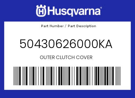 Husqvarna Genuine Outer Clutch Cover - 50430626000Ka