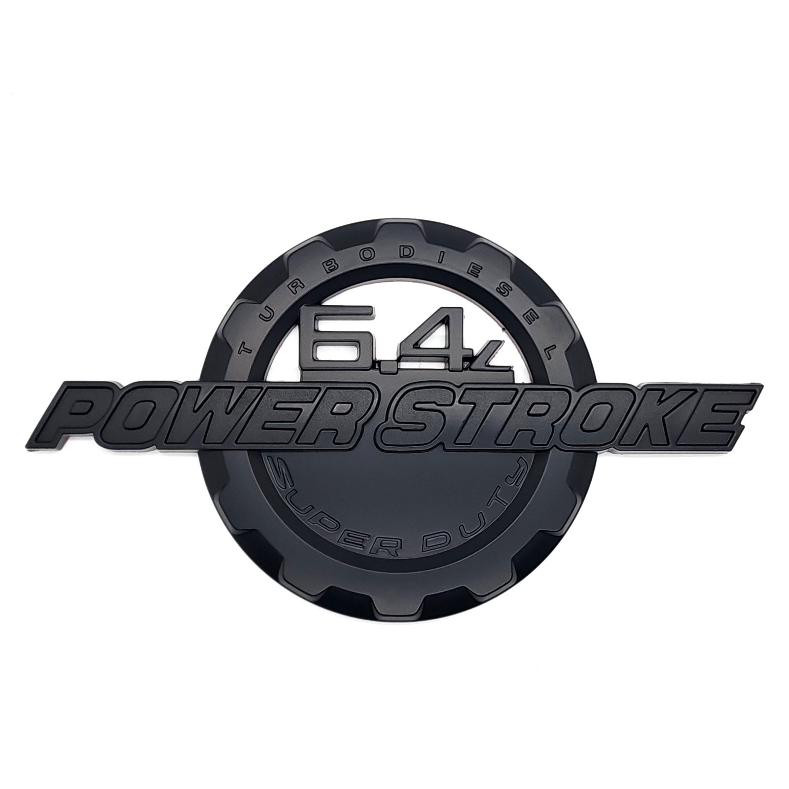 OE 2008-10 6.4L Powerstroke Turbo Diesel Door Emblem Matte Black Super Duty
